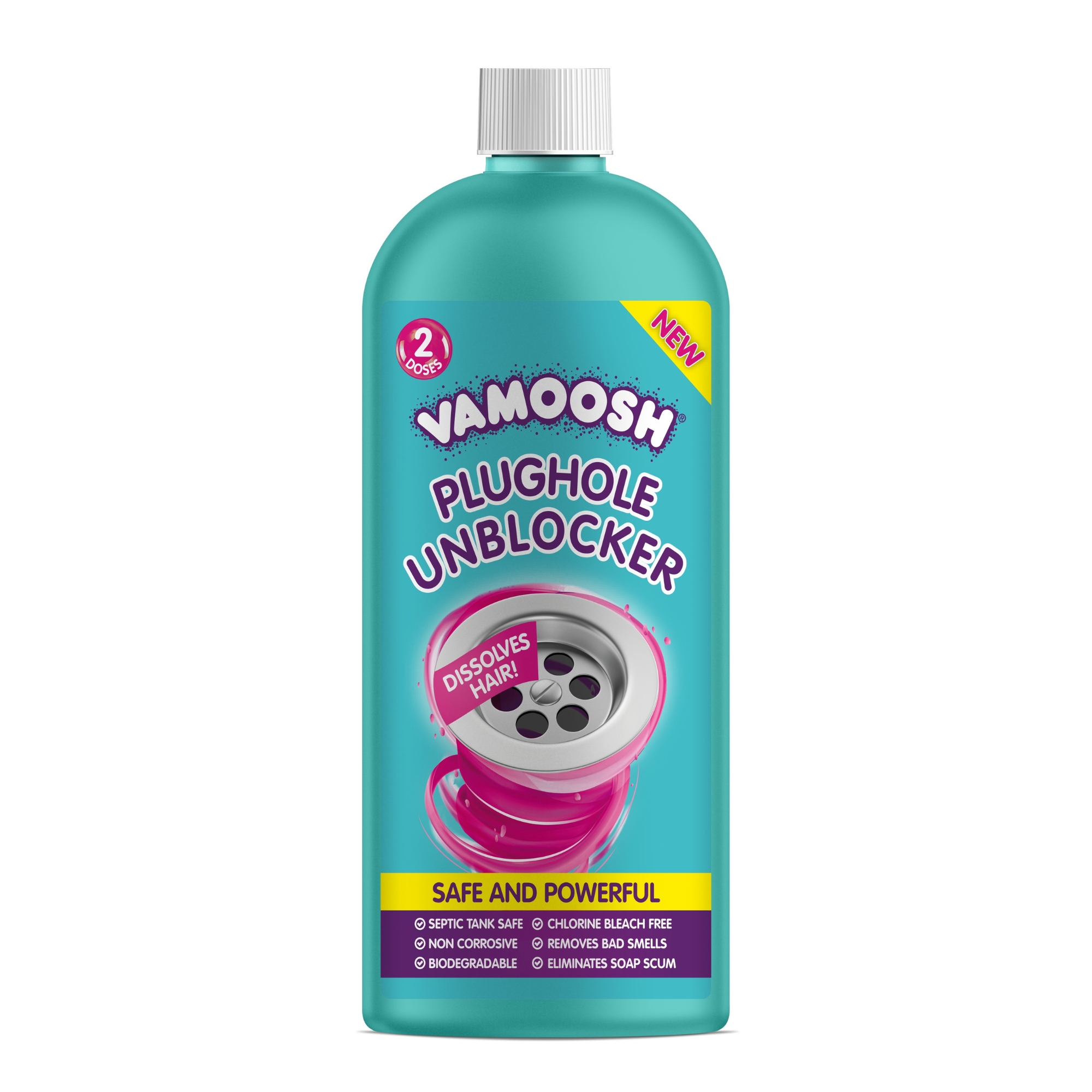 Vamoosh Pet Hair Dissolver Plughole Sink Unblocker 600ml