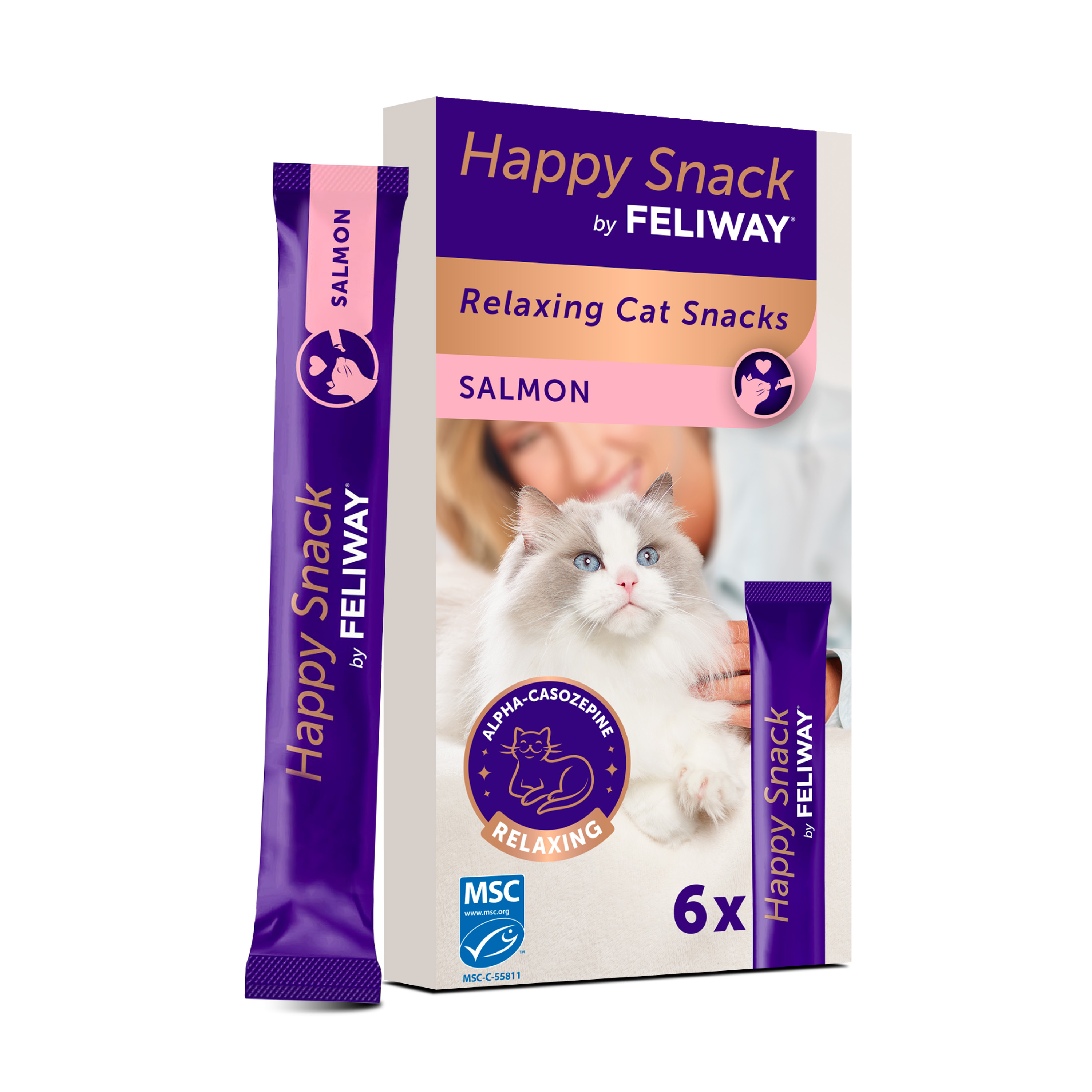 Feliway Happy Snack Calming Treats for Cats & Kittens Salmon x6