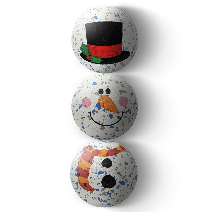 SportsPet Dimple Bounce Snowman Dog Toy Balls