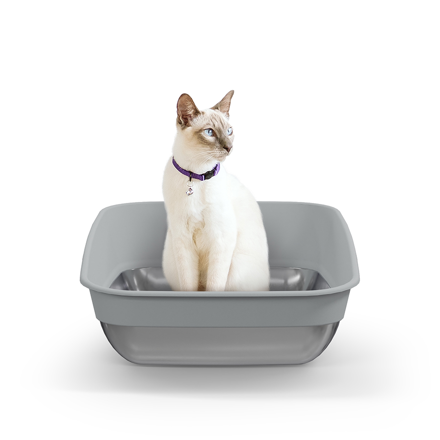 Litter Genie Platinum - Metal Cat Litter Box