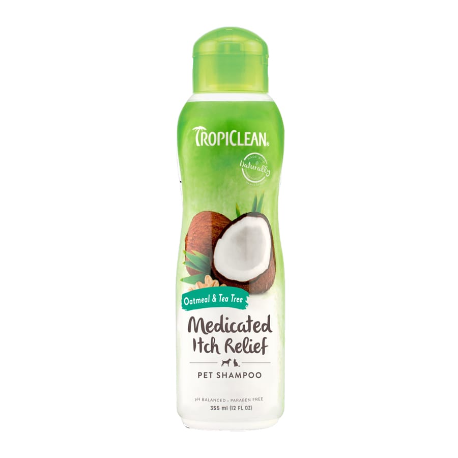 Tropiclean Oatmeal & Tea Tree Medicated Itch Relief Shampoo for Pets 355ml