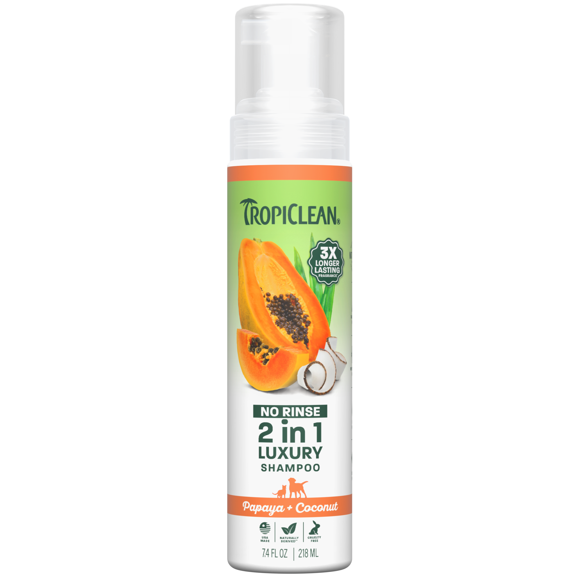Tropiclean Papaya & Coconut Waterless Shampoo 218ml
