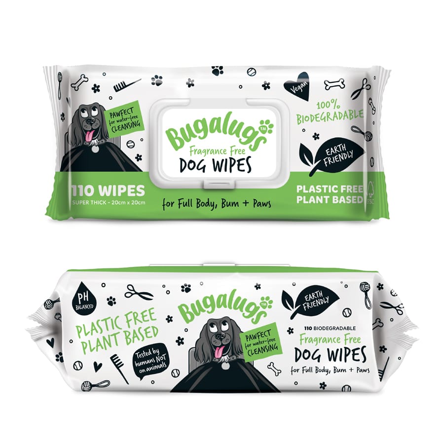 Bugalugs Fragrance-Free Wipes for Dogs & Cats