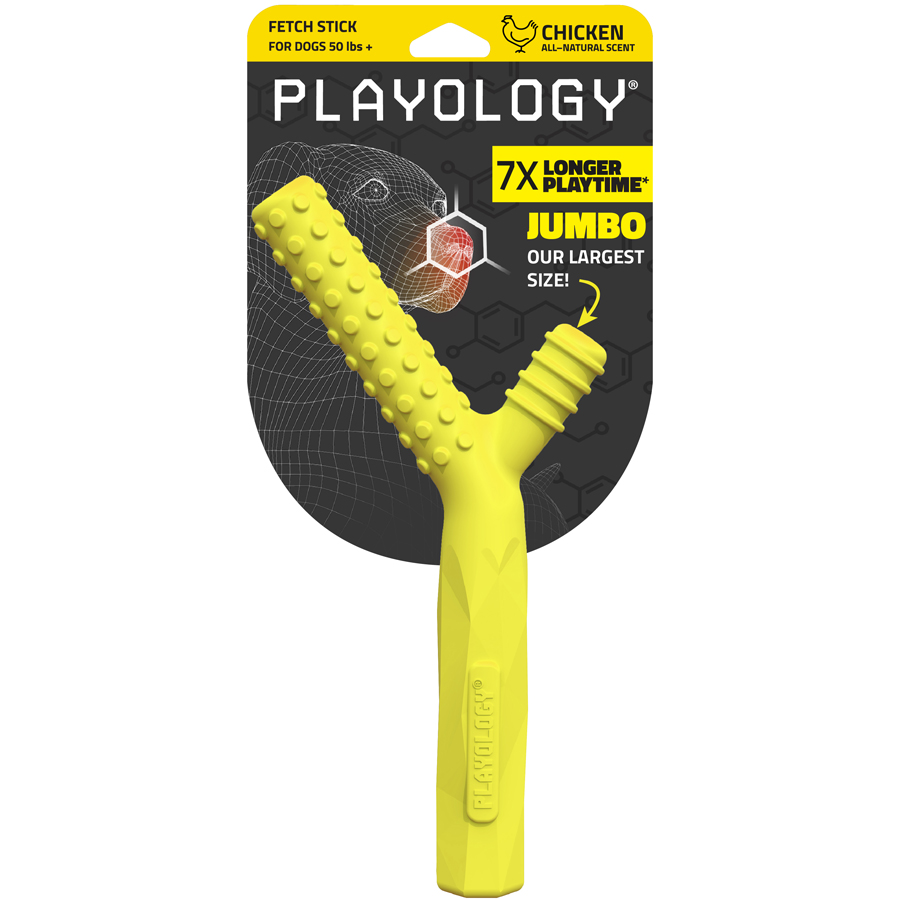 Playology Fetch Stick Chicken Scented Dog Toy