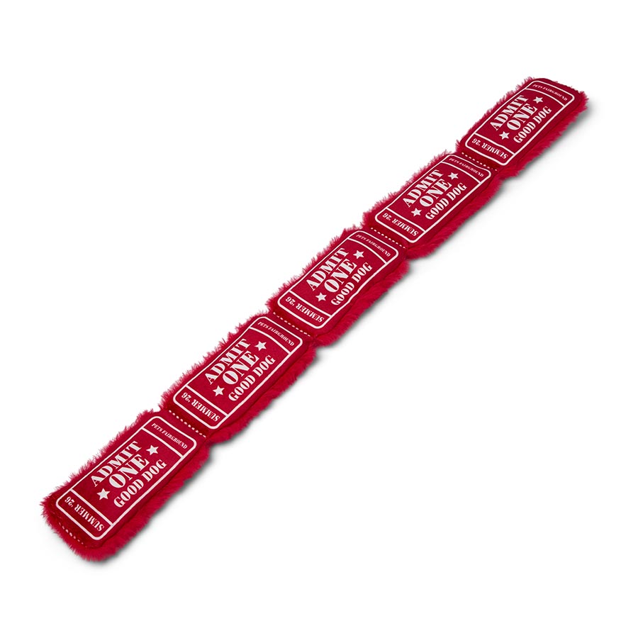 Pets at Home Squeak & Crinkle Ticket Dog