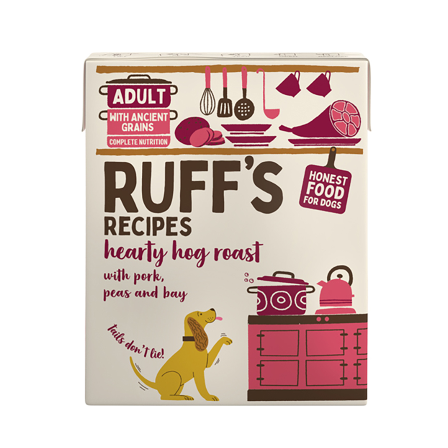Ruff's Recipes Hearty Hog Roast with Pork, Peas & Bay Adult Wet Dog Food