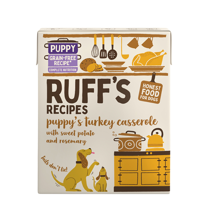 Ruff's Recipes Turkey Casserole with Sweet Potato & Rosemary Wet Puppy Food