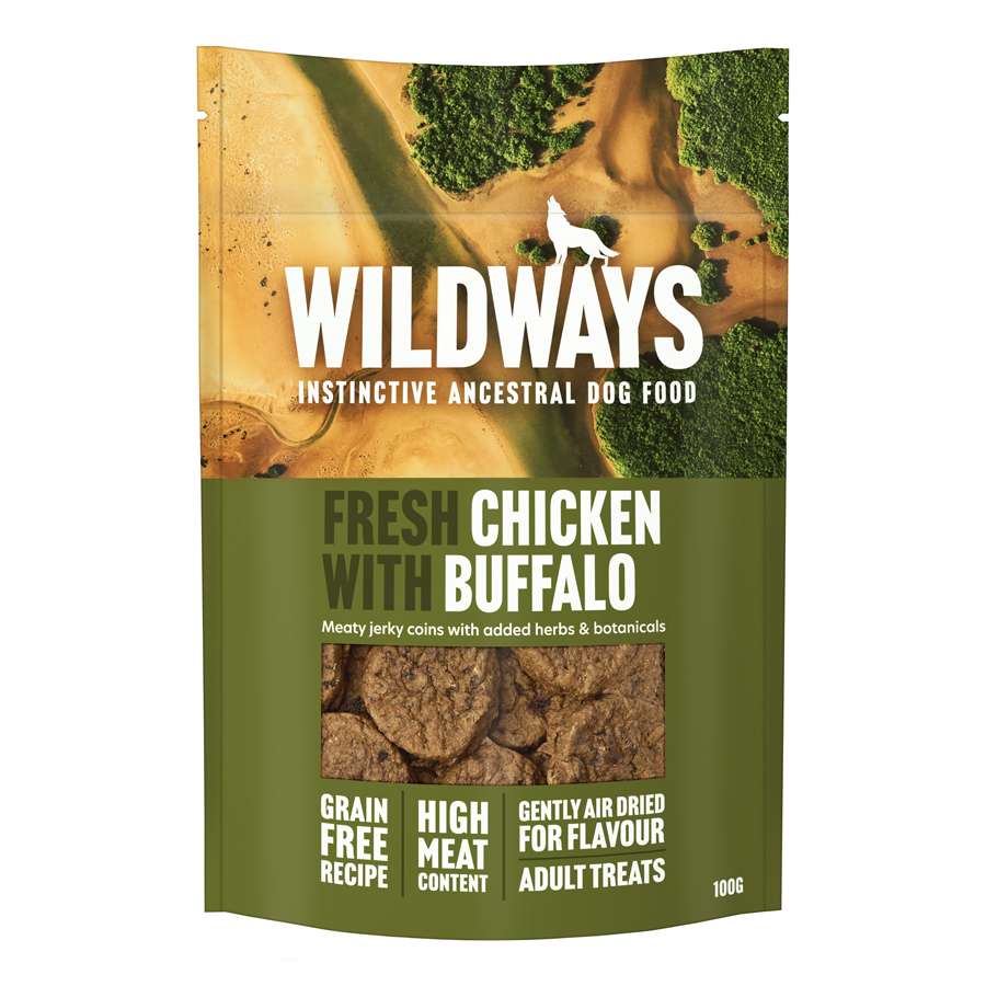Wildways Fresh Chicken with Buffalo Jerky Coins Dog Treats