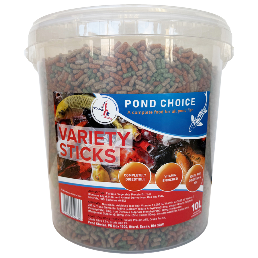 Pond Choice Fish Food Variety Sticks 10L
