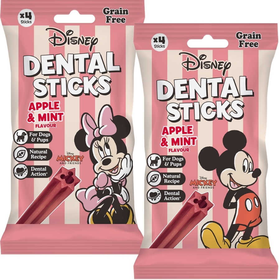 Disney Mickey and Minnie Dental Sticks Apple & Mint Dog Treats
