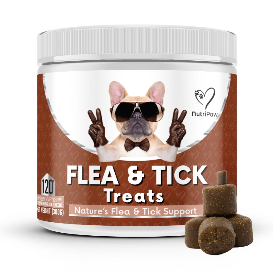 NutriPaw Flea & Tick Supplement Chews for Dogs