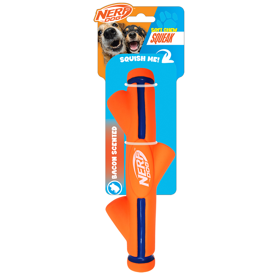 Nerf Bacon Scented Squeaky Stick Dog Toy