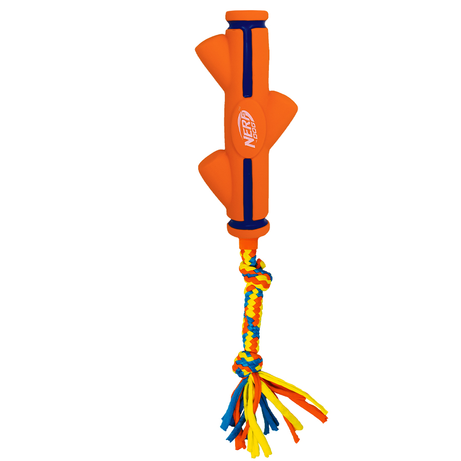 Nerf Bacon Scented Premium Squeaky Stick Rope Dog Toy