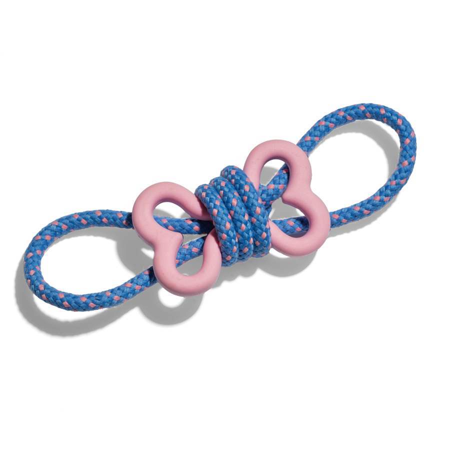 Oodles Looped Bone Wrap Rope Dog Toy Purple