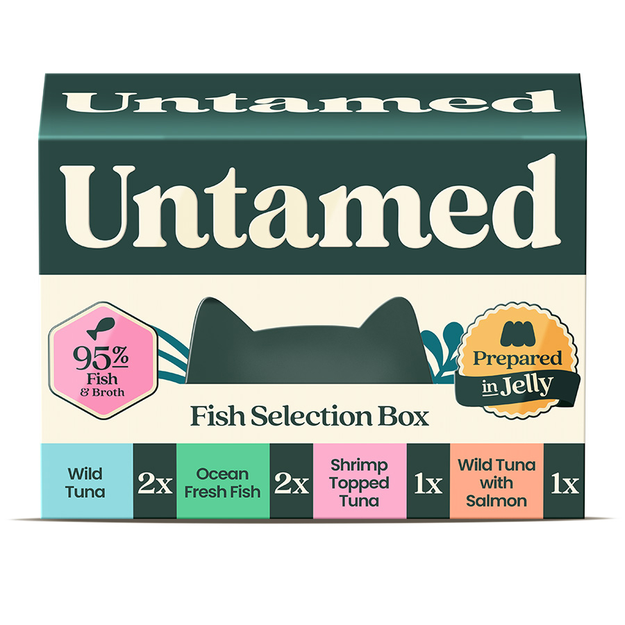 Untamed Adult Wet Cat Food Fish Selection Box in Jelly