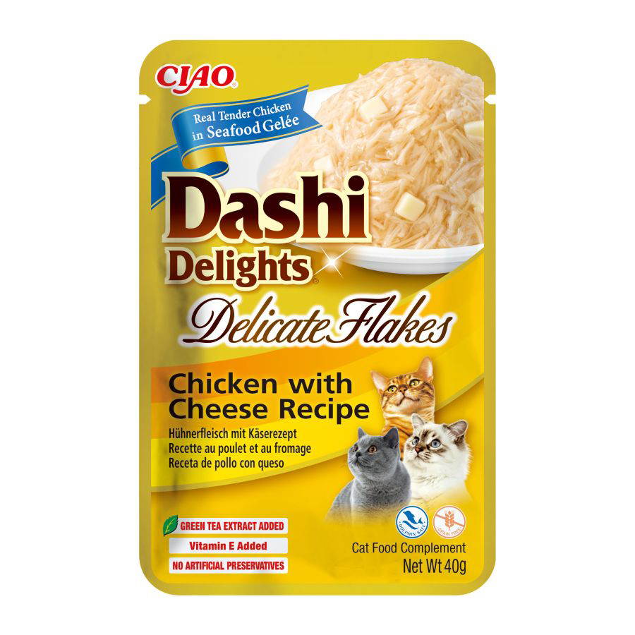 Dashi Del Adult Wet Cat Food Flakes Chicken & Cheese