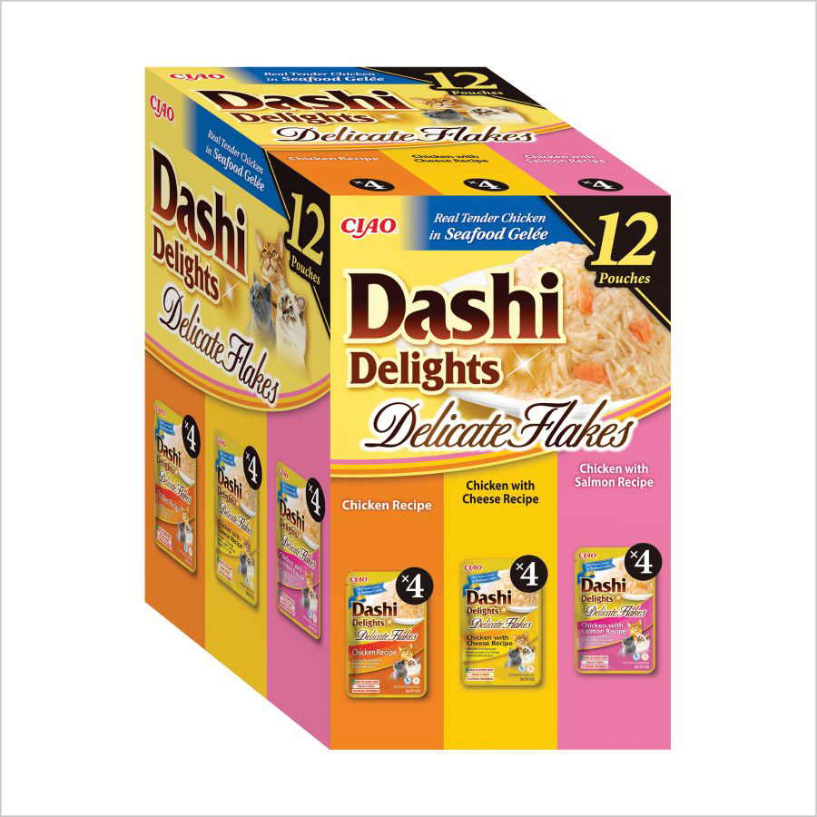 Dashi Delicate Adult Wet Cat Food Flakes Chicken Variety