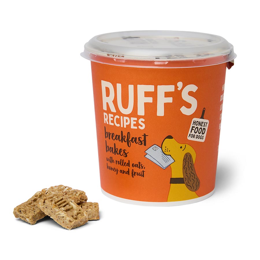 Ruff's Recipes Breakfast Bakes with Rolled Oats, Honey & Fruit Adult Dog Treats