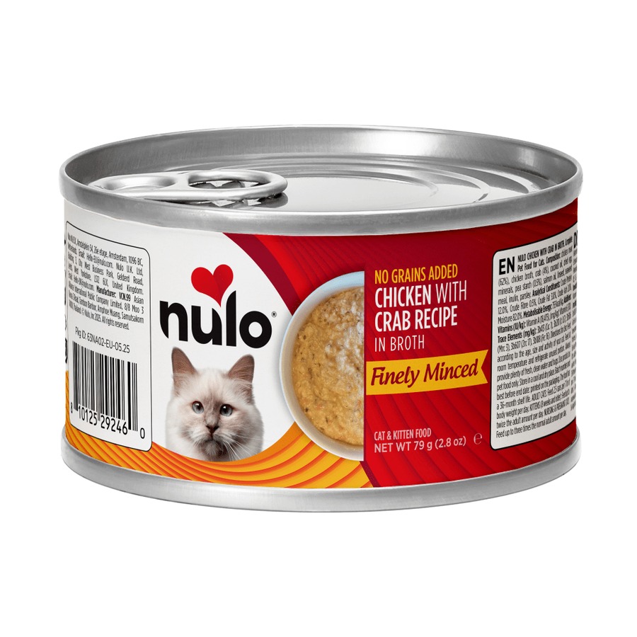 Nulo Finely Minced Chicken with Crab in Broth Adult Wet Cat Food