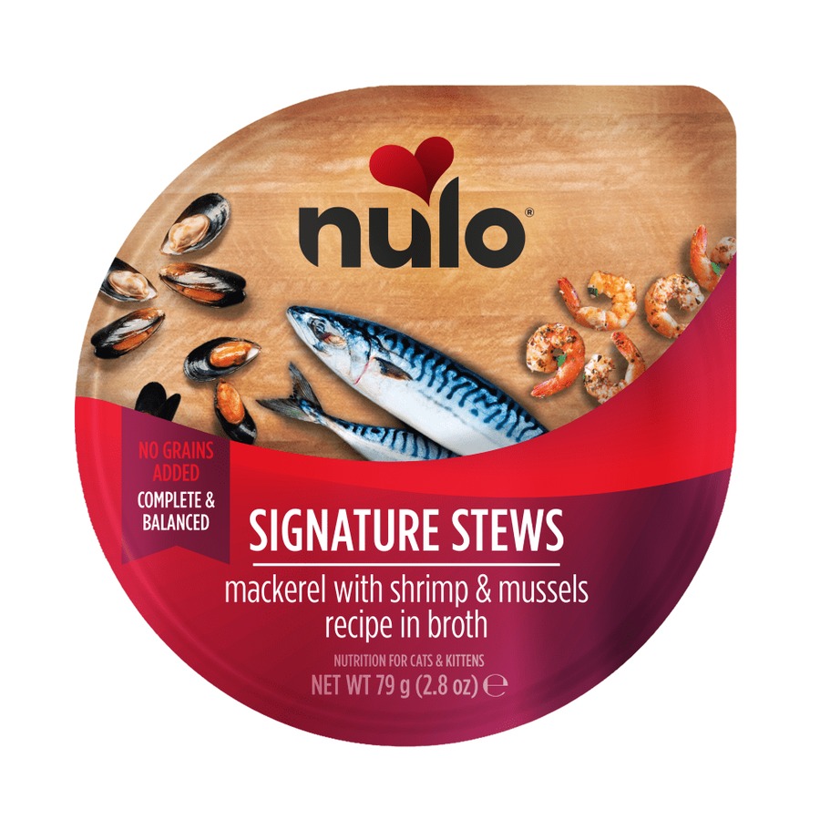 Nulo Signature Stews Mackerel with Shrimp & Mussels in Broth Adult Wet Cat Food
