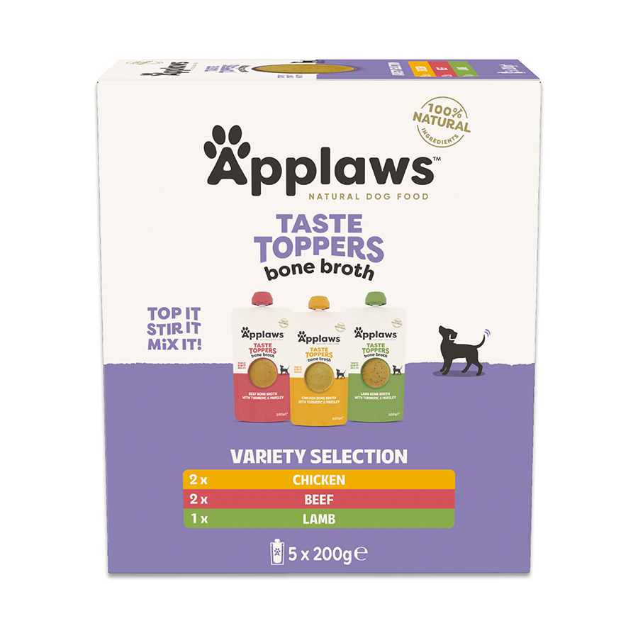 Applaws Taste Toppers Natural Adult Wet Dog Food Variety Selection Bone Broth