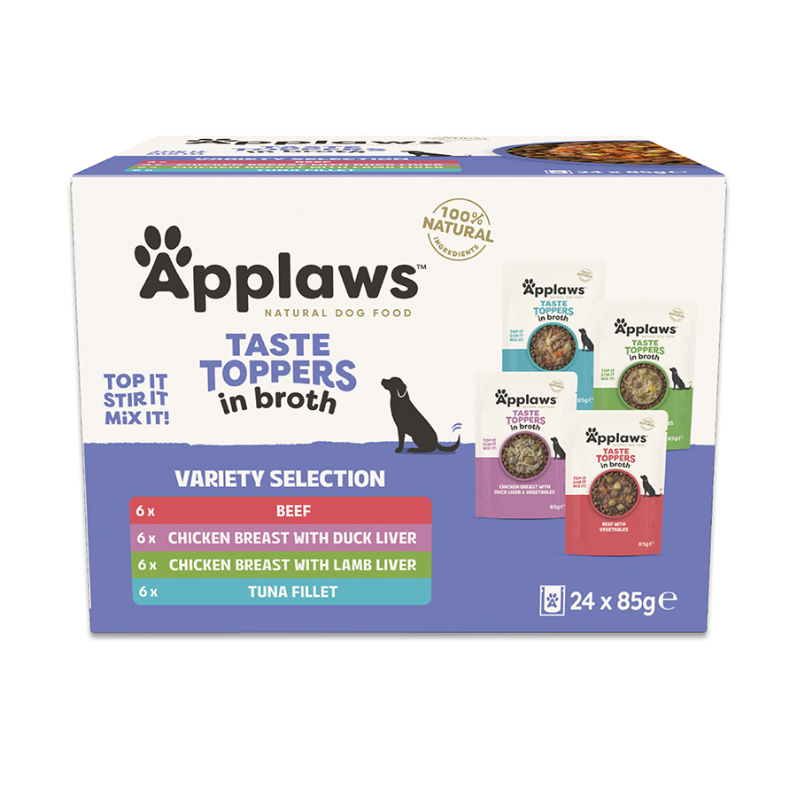 Applaws Taste Toppers Natural Adult Wet Dog Food Variety Selection in Broth