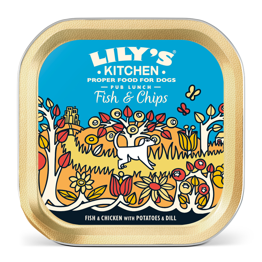 Lily's Kitchen Fish & Chips Tray Wet Dog Food