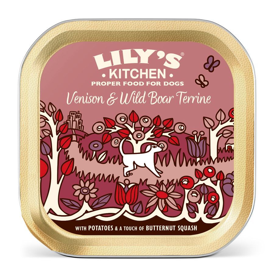 Lily's Kitchen Venison & Wild Boar Terrine Tray Wet Dog Food
