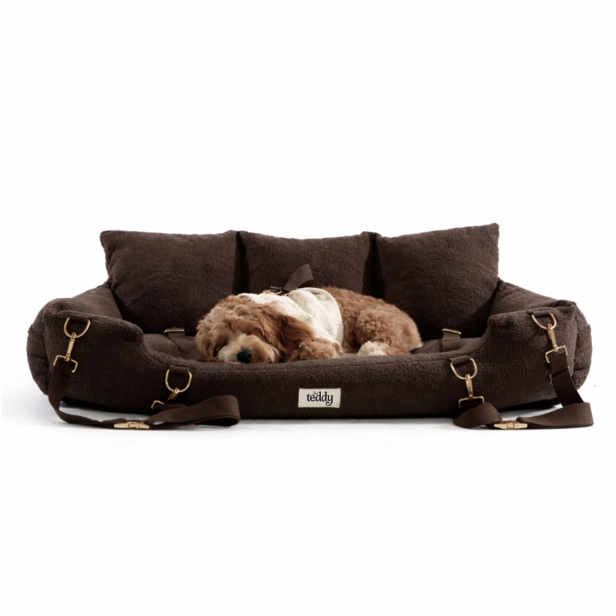By Teddy Dog Car Seat Chocolate