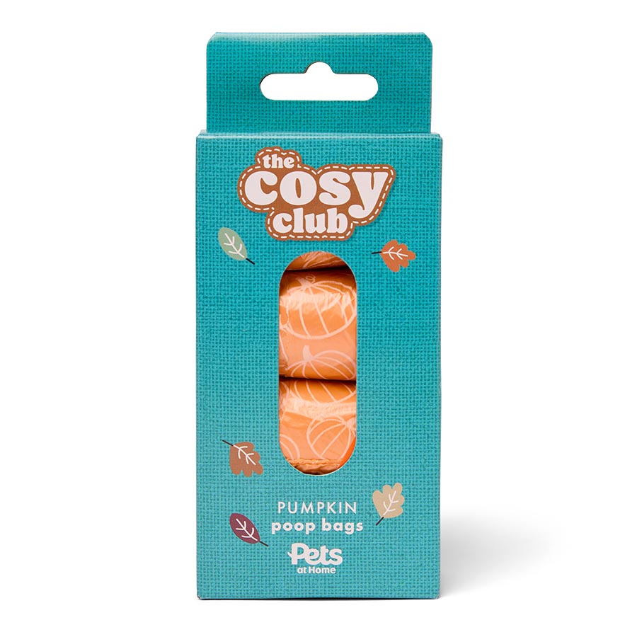 Pets at Home Poop Bags Tie Handles Orange