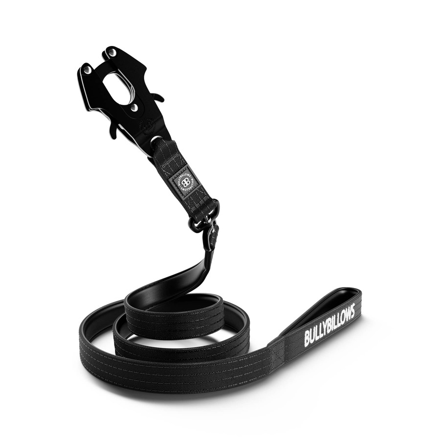 Bullybillows Lighter Combat Dog Lead Black