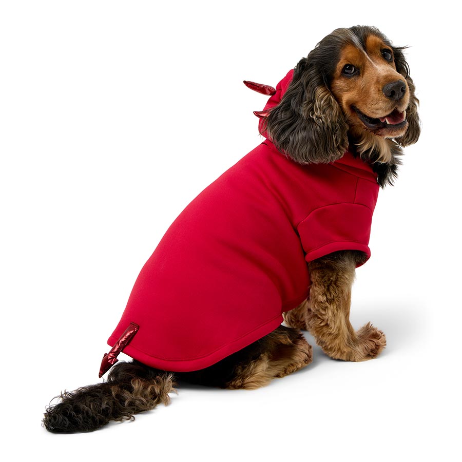Pets at Home Lil' Devil Dog Hoodie Red