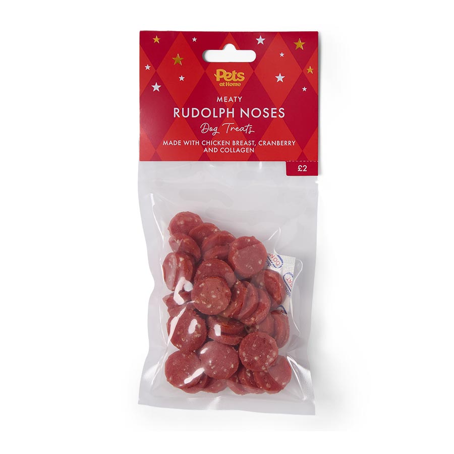 Pets at Home Meaty Rudolph Noses Dog Treats