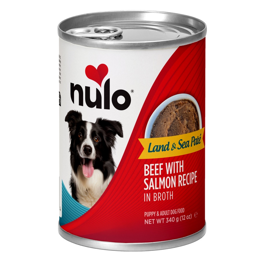 Nulo Land & Sea Paté Beef with Salmon in Broth Adult Wet Dog Food