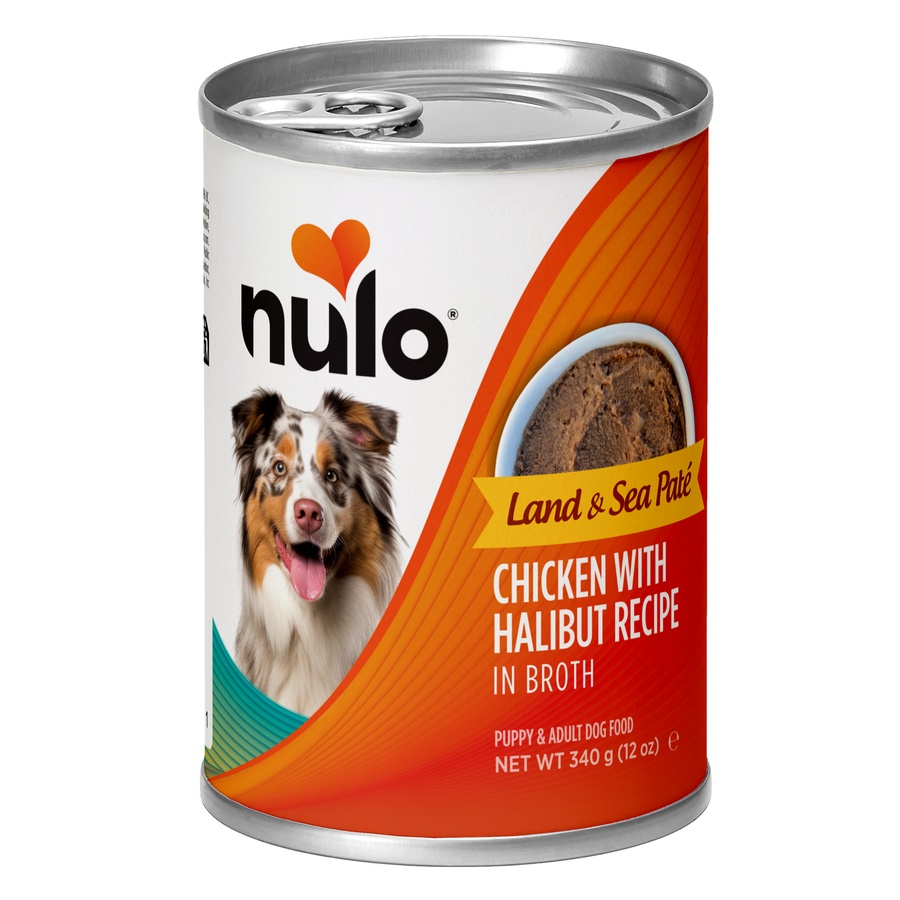 Nulo Land & Sea Paté Chicken with Halibut in Broth Adult Wet Dog Food