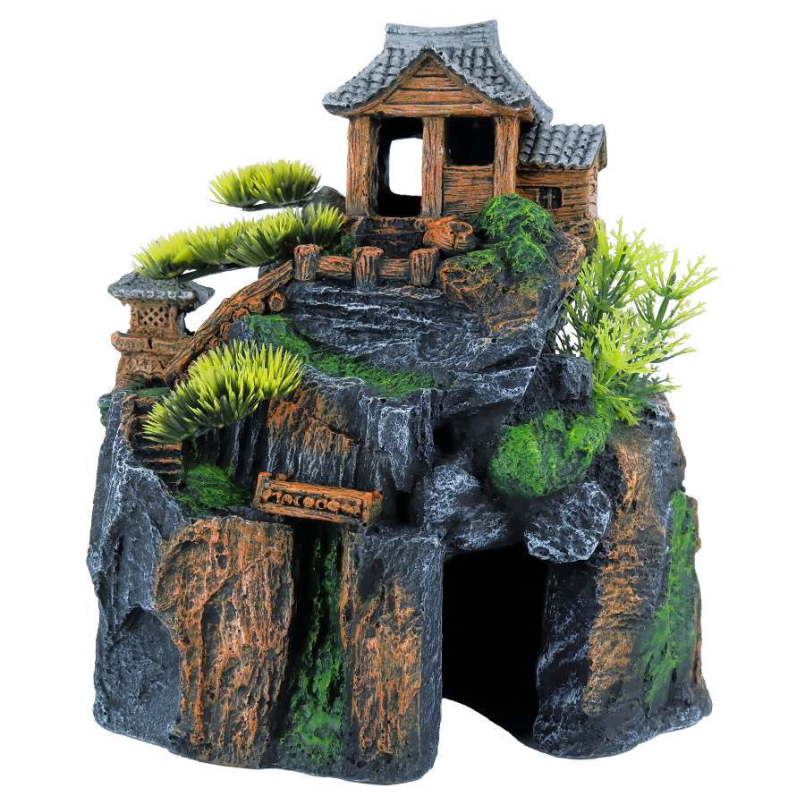 Classic Aquatics Mountain Top House Aquarium Ornament