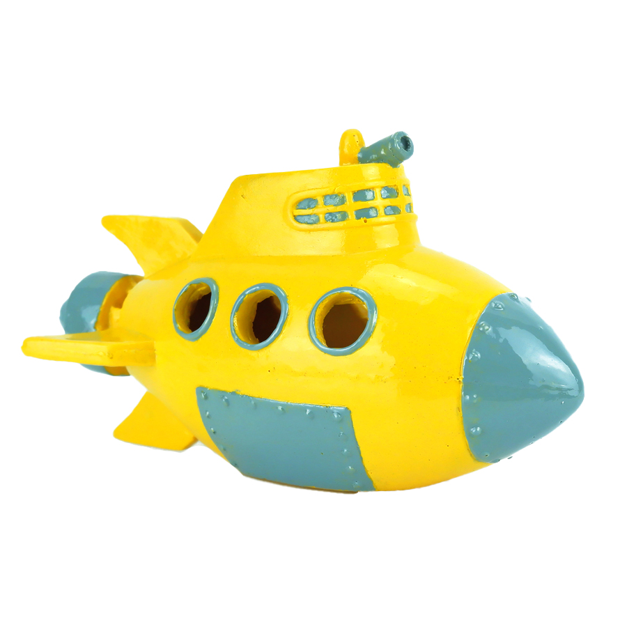 Classic Aquatics Submarine Aquarium Ornament Yellow