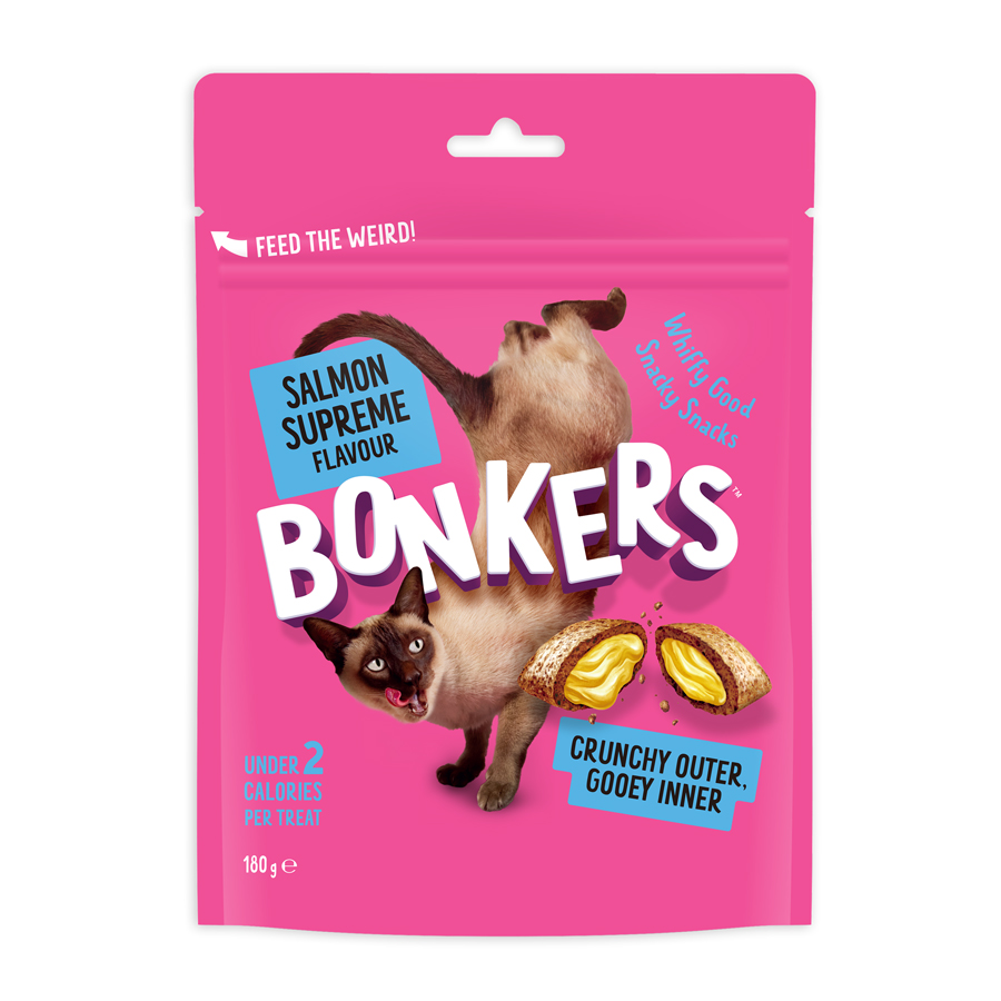 BONKERS Crunchy & Soft Salmon Supreme Flavour Cat