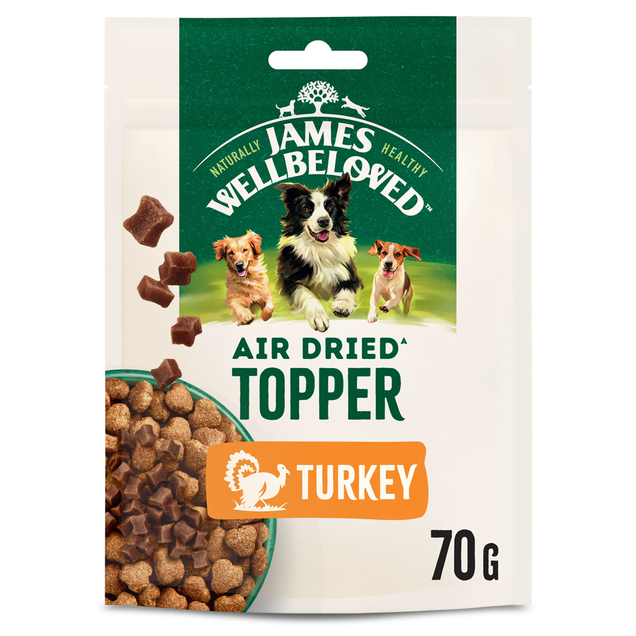 James Wellbeloved Air Dried Adult Dog Food Topper with Turkey