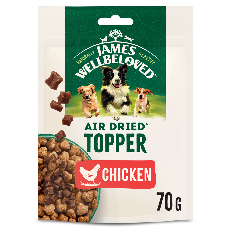 James Wellbeloved Air Dried Adult Dog Food Topper with Chicken
