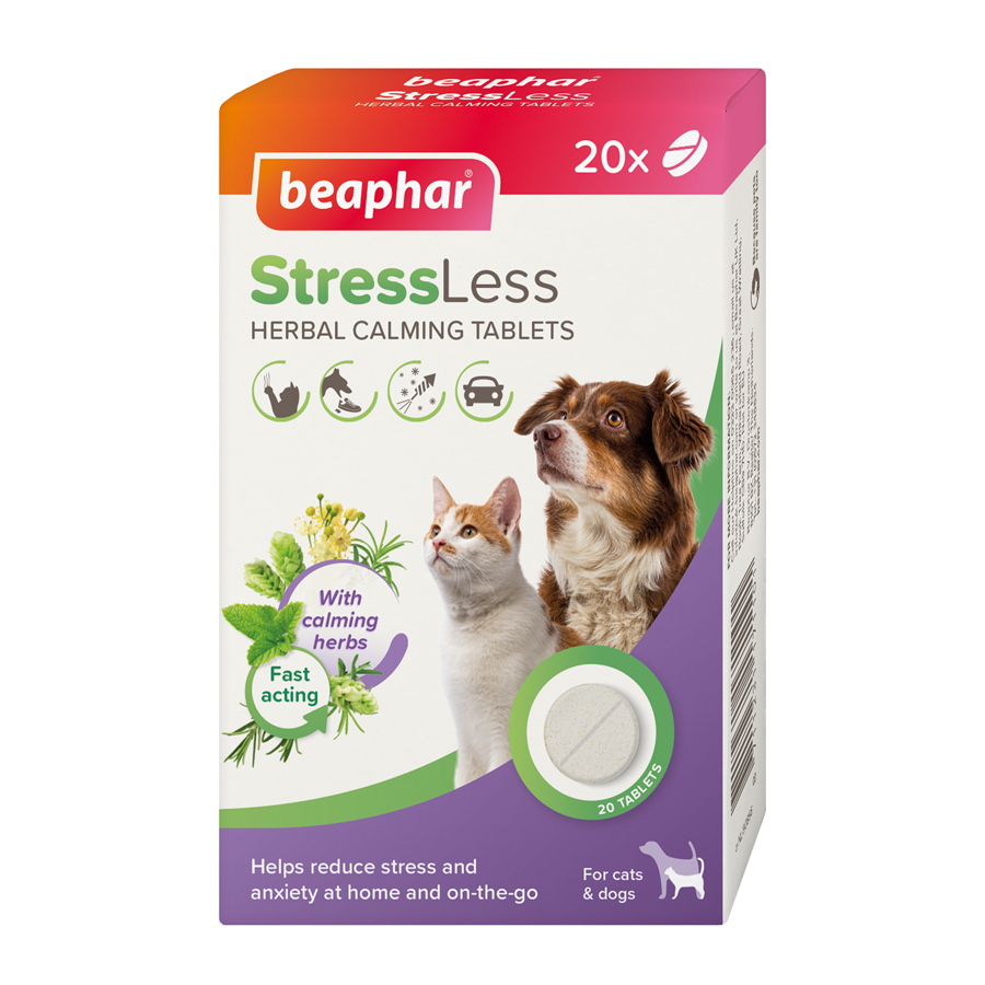 Beaphar StressLess Herbal Calming Tablets for Dogs &