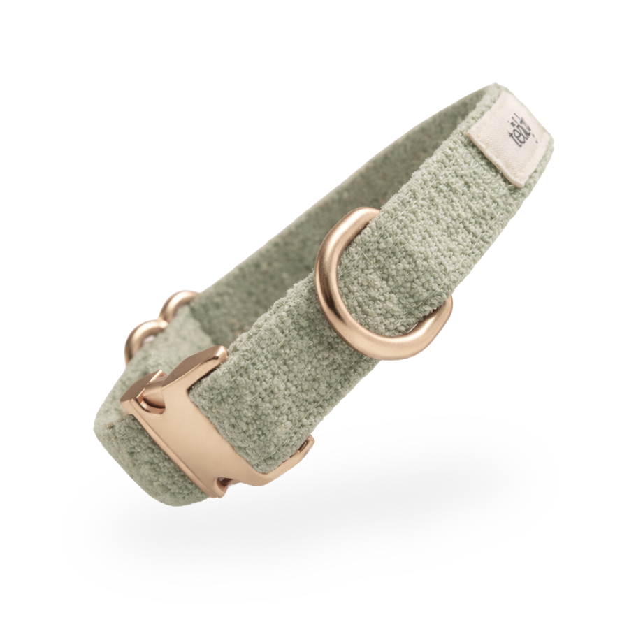 By Teddy Bouclé Adjustable Dog Collar Matcha Medium / Large
