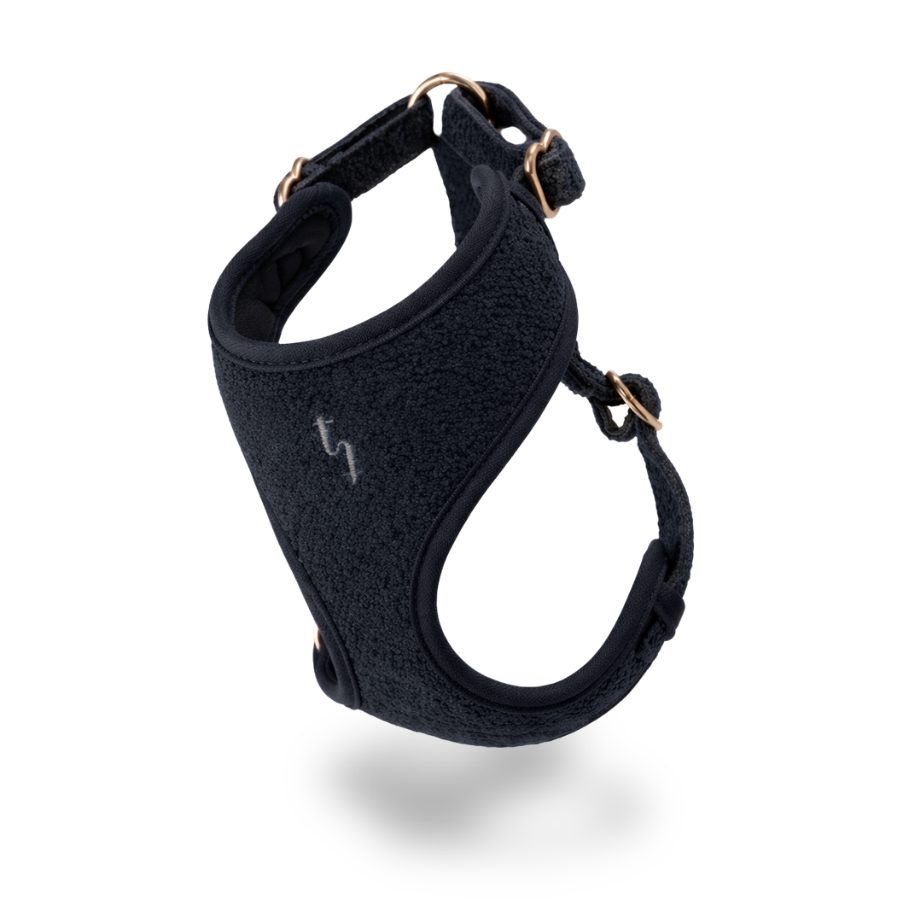 By Teddy Ultra Soft Bouclé Dog Harness Midnight Xx Small
