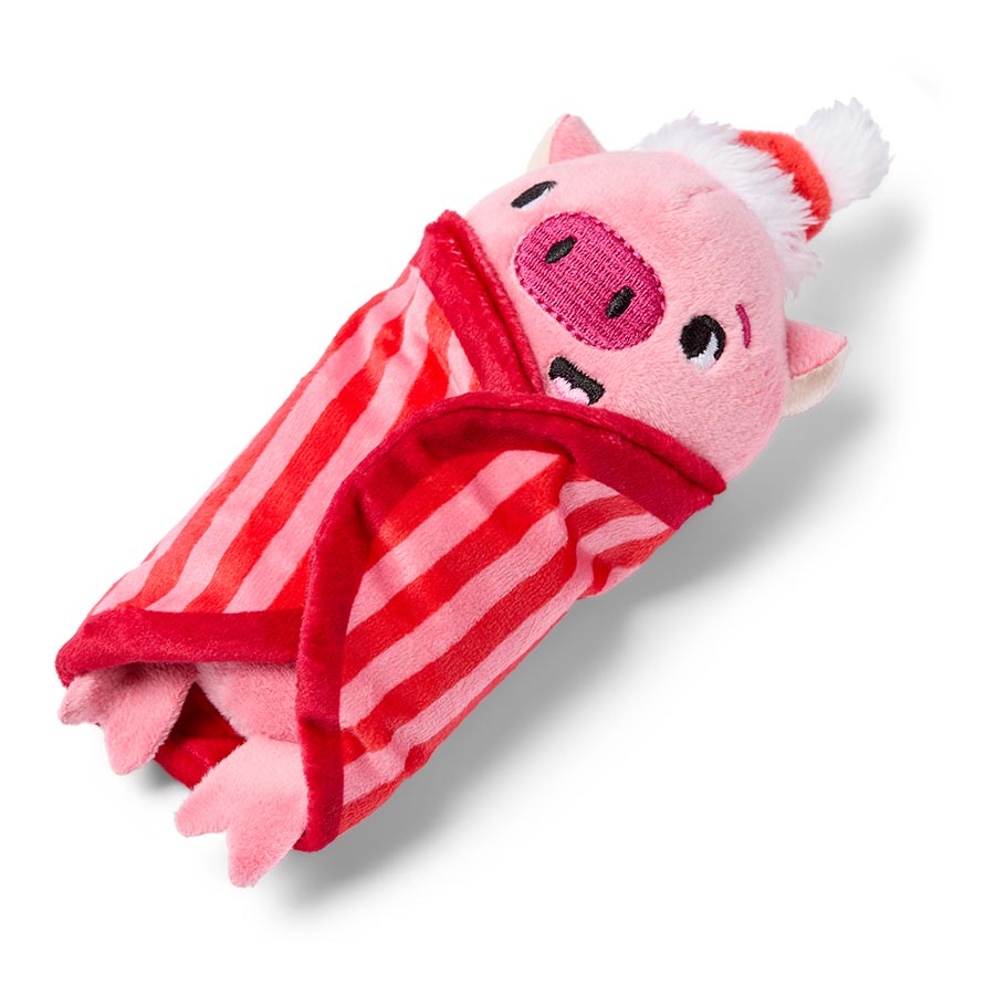 Pets at Home Christmas Pig in Blanket Soft Plush Catnip Cat Toy