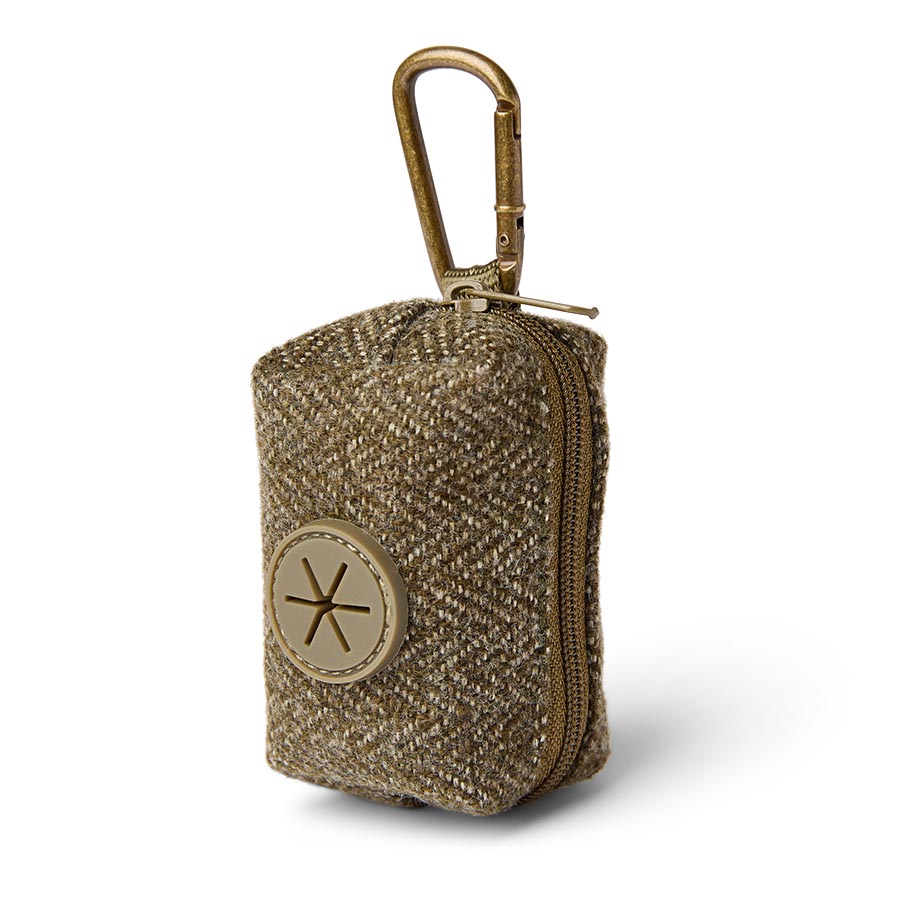 Wainwright's Brushed Herringbone Poop Bag Holder Green