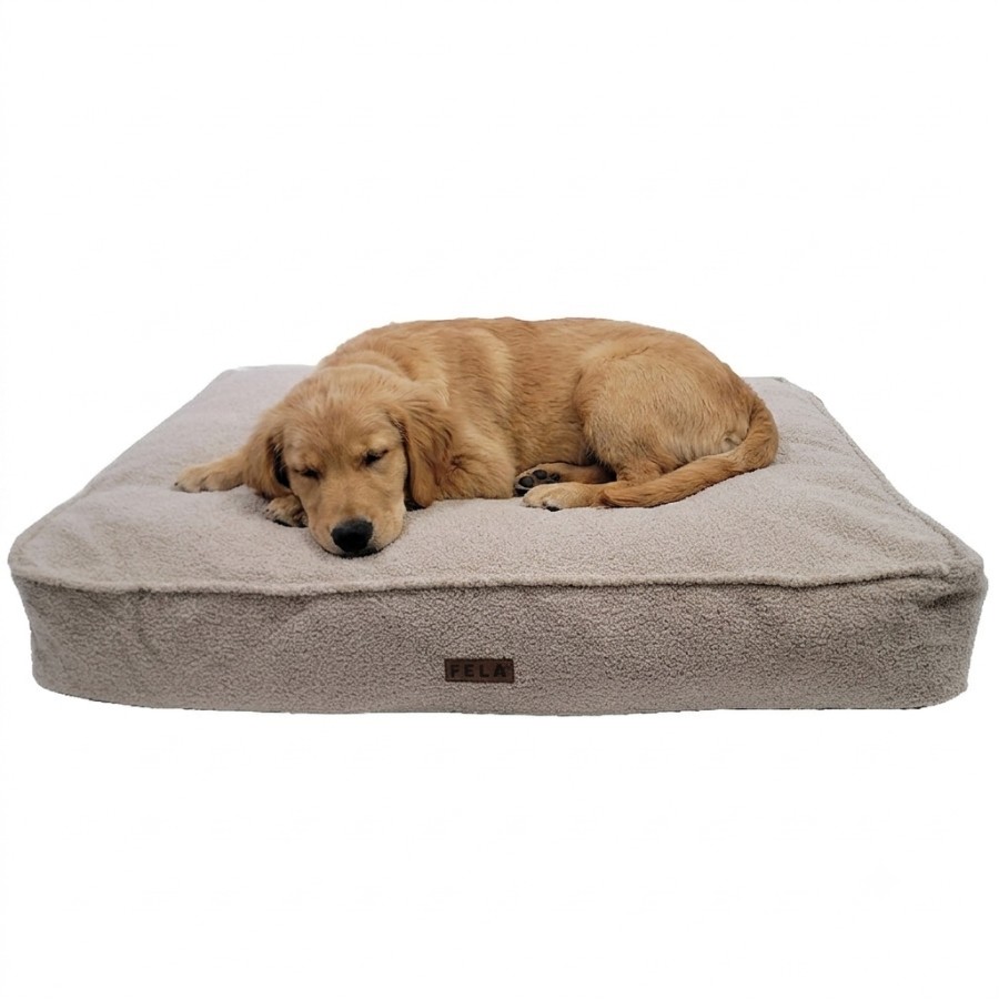 Fela Cosy Autumn Piped Dog Mattress Cream