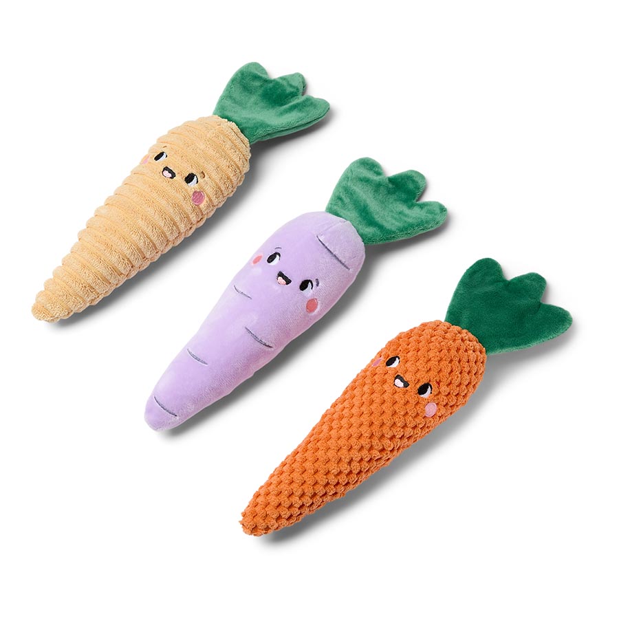Pets at Home Christmas Carrot Squeaky Plush Dog Toys