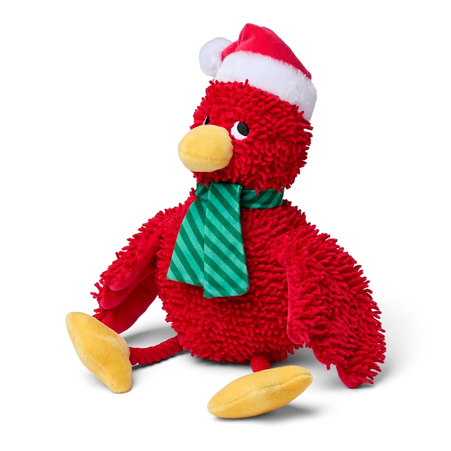 Pets at Home Christmas Turkey Squeaky Plush with Rope Dog Toy