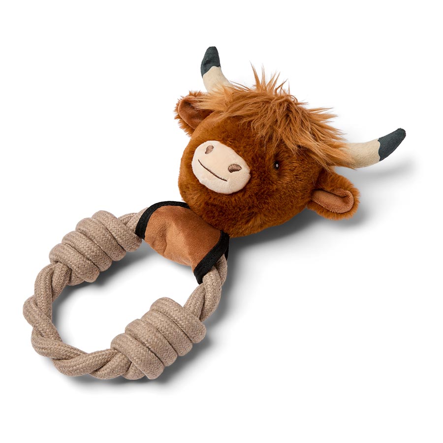 Wainwright's Instinct Highland Cow Rope Dog Toy