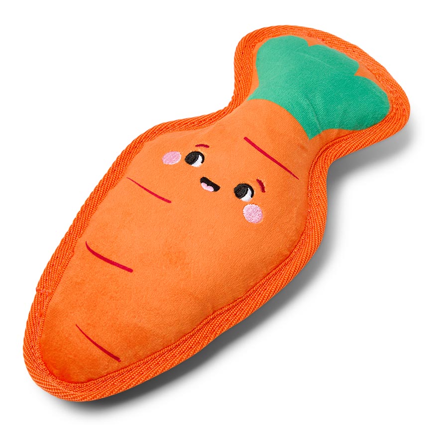 Pets at Home Christmas Carrot Squeaky Double-Stitched Plush Dog Toy